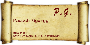 Pausch György névjegykártya