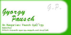 gyorgy pausch business card